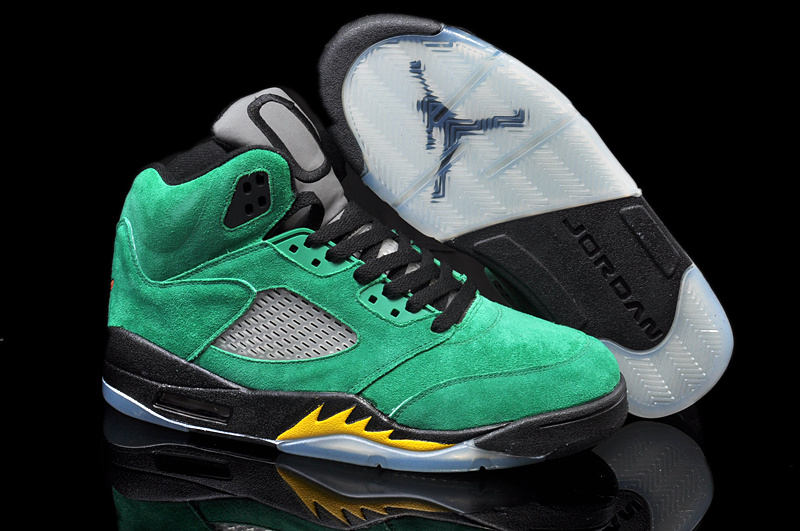 Real AIR JORDAN 5 Mens suede leather gray